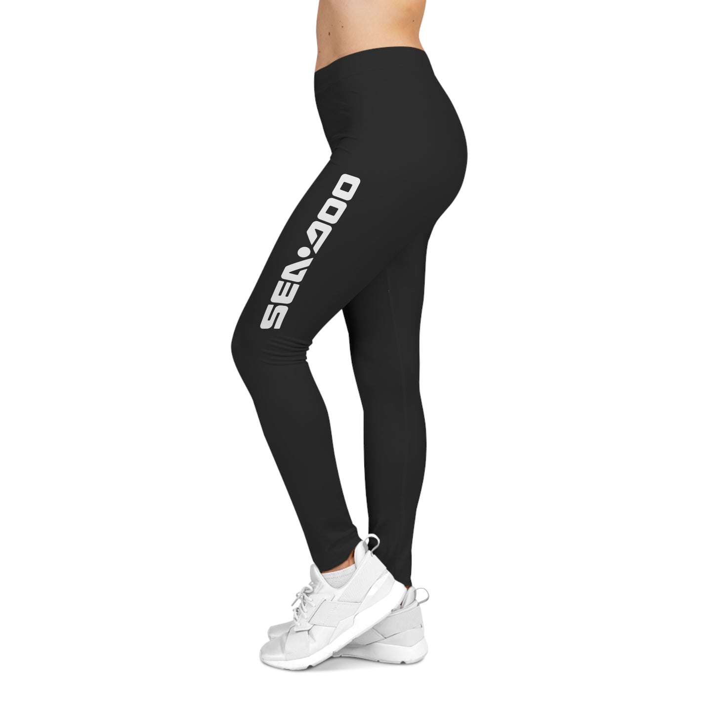 SeaDoo Leggings — Side Script Black Casual Women's Leggings