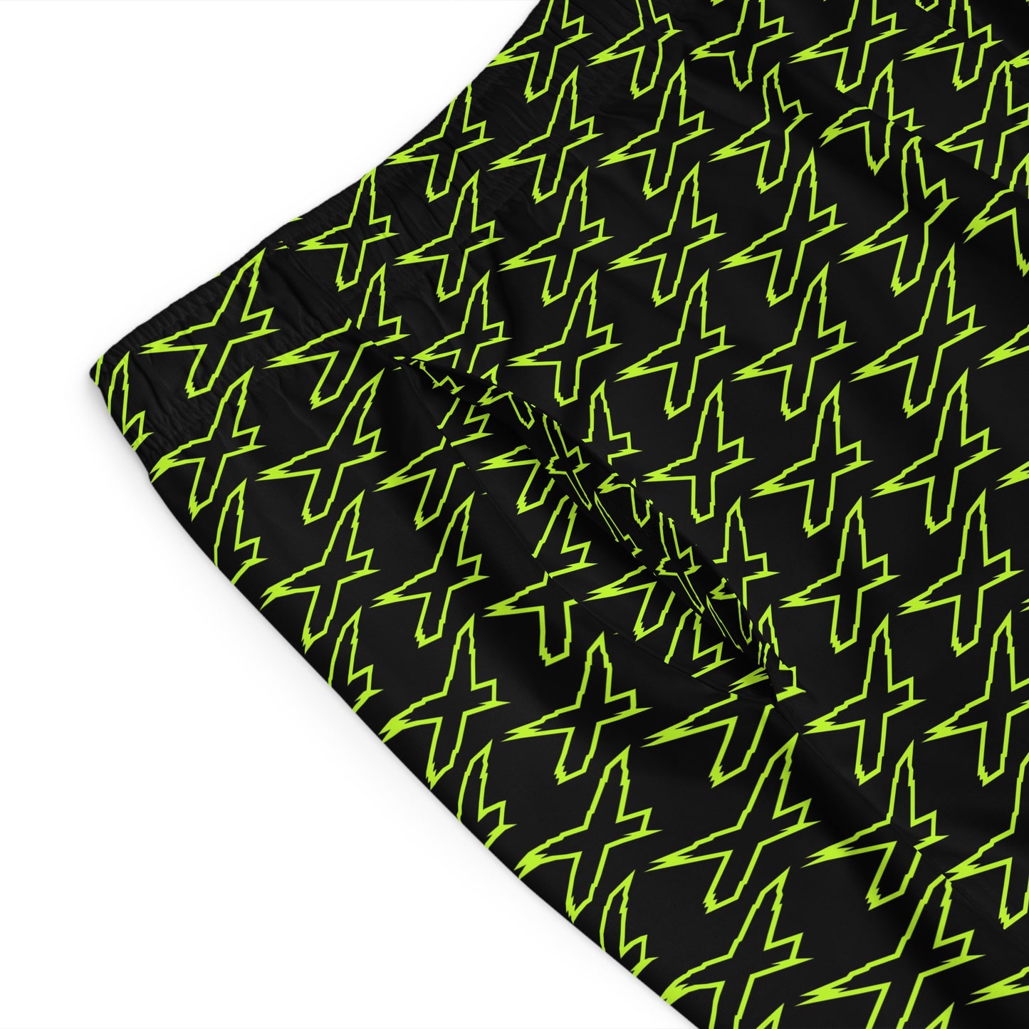 Men's X-Team Peformance Pattern Board Shorts — Beach Swim Trunks Manta Green/Black