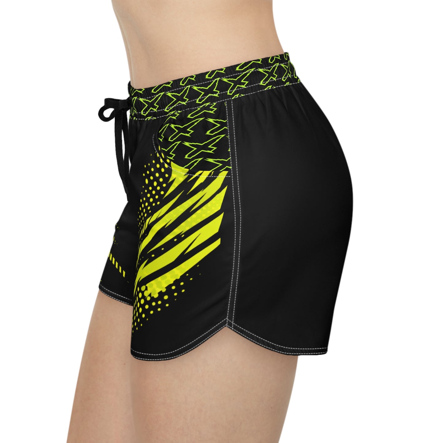 SeaDoo RXTX X-Team Women's Athletic Shorts — Dynamic Stripe Swim Shorts Manta Green