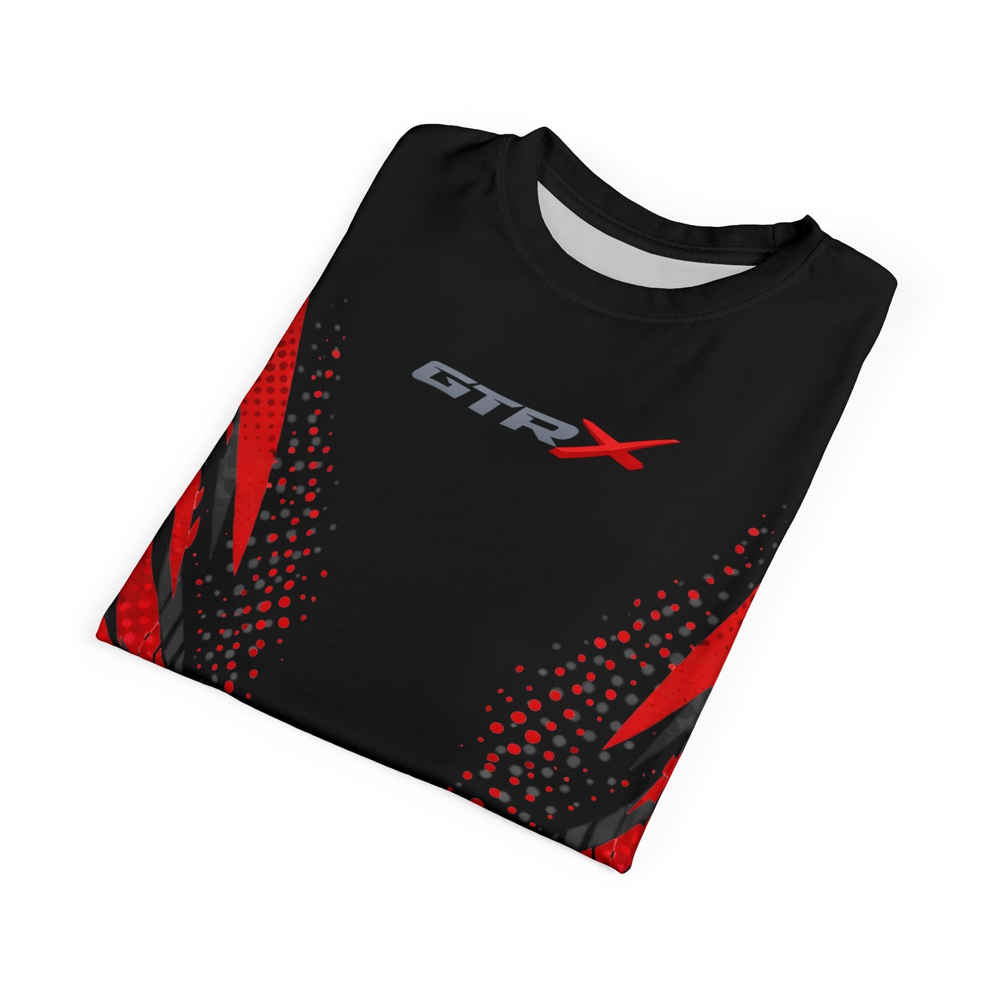 SeaDoo GTRX X-Team Cyber Racing Dri Fit Tee — Grey Red & Black All-Over Print