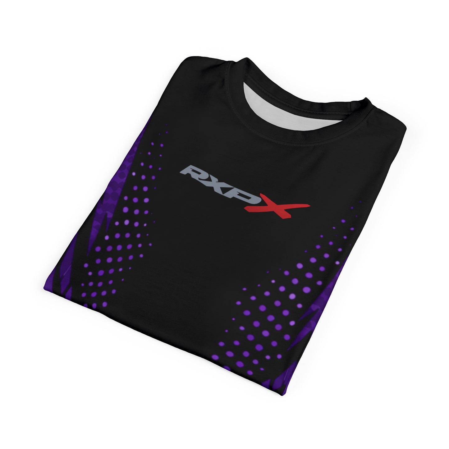 RXPX Cyber Racing Dri Fit Tee — Midnight Purple & Black All-Over Print