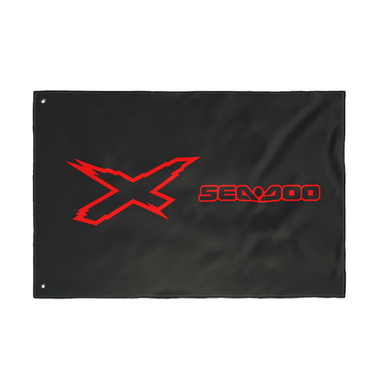 Sea‑Doo X-Team Performance Flag — Double‑Sided Red Watersports Banner