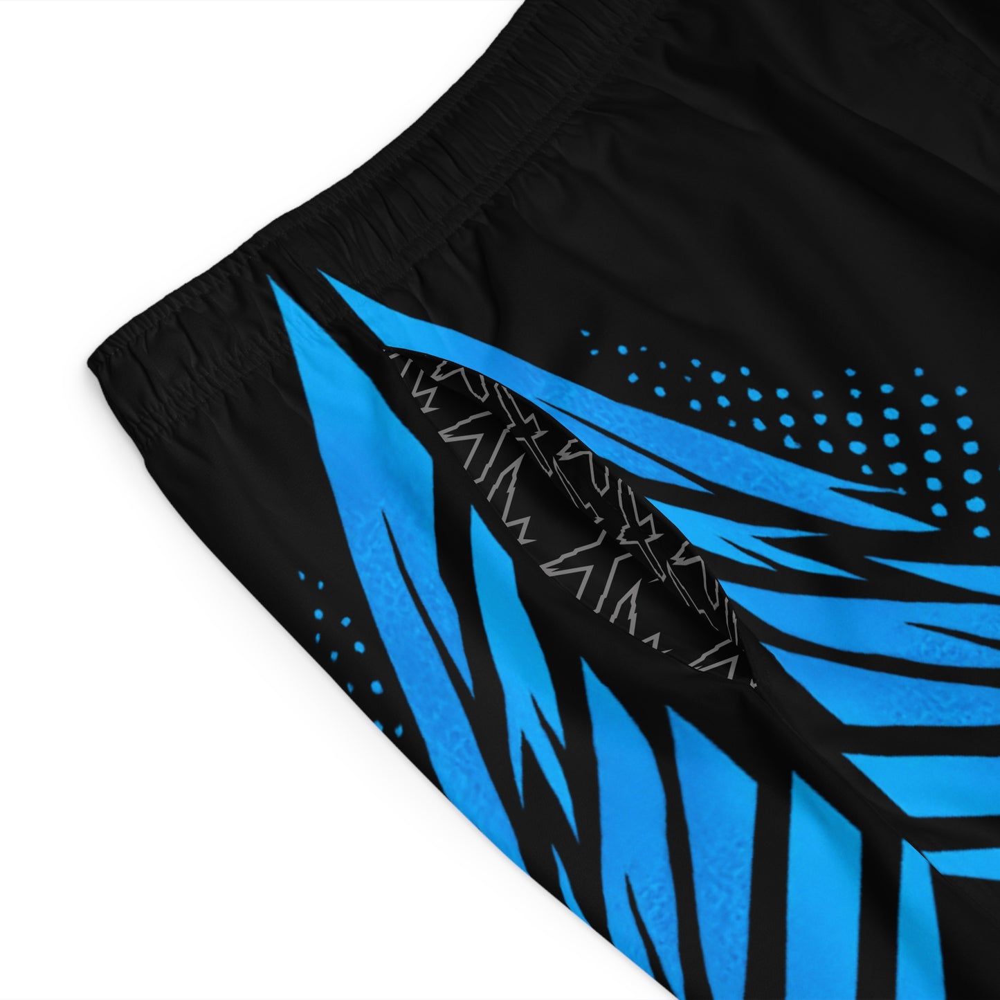 SeaDoo RXPX X-Team Men's Black & Gulfstream Blue Racing Board Shorts — Athletic Swim Trunks