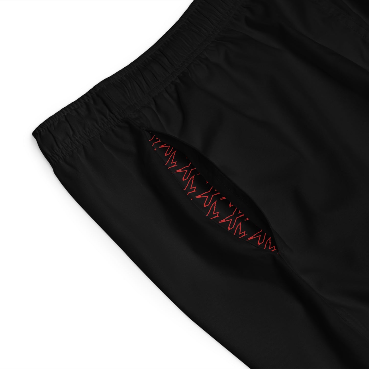 Men's X-Team Performance Board Shorts — Beach Swim Trunks Red/Black