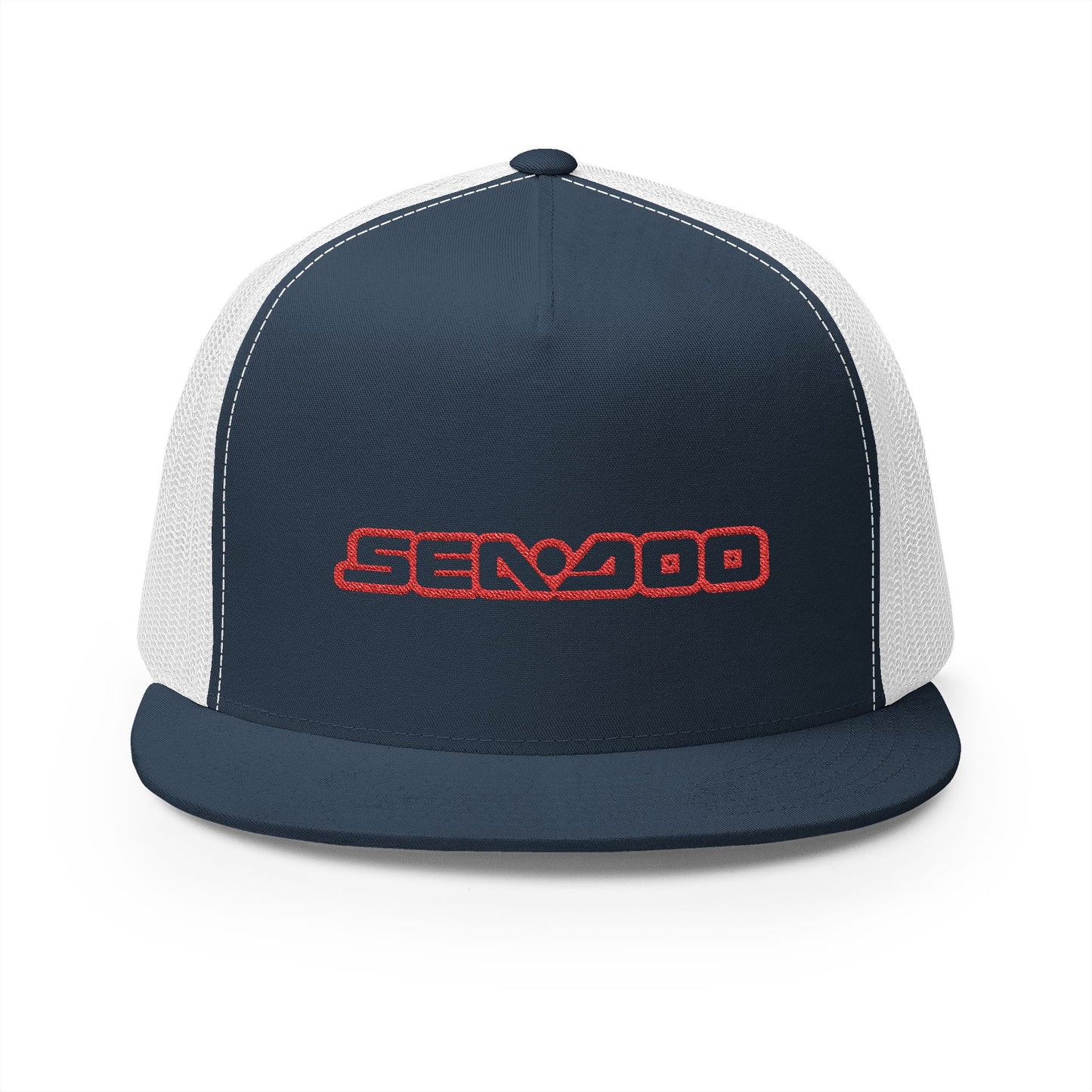 Sea-Doo Embroidered Trucker Hat — Retro Watersports Cap Red