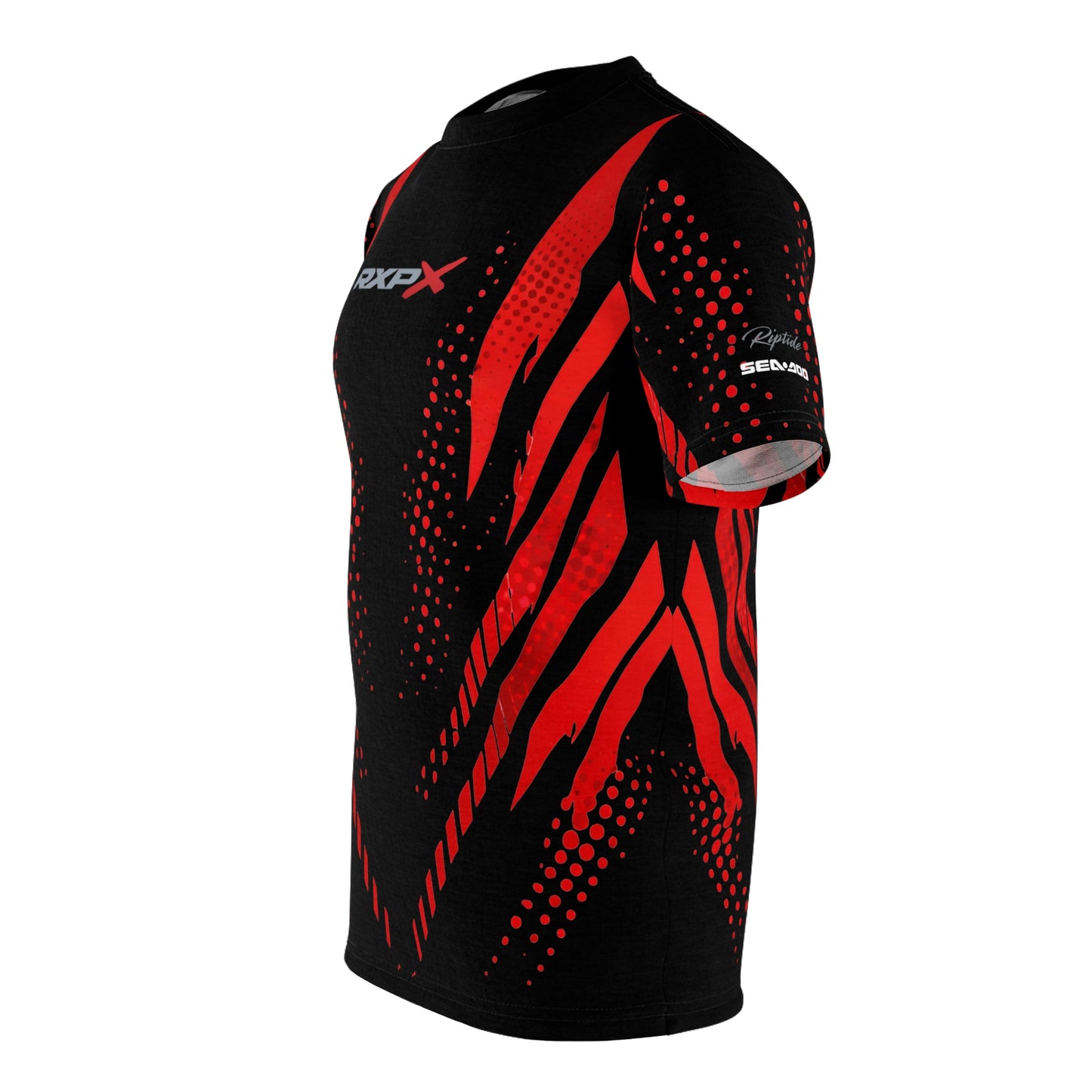 SeaDoo RXPX X-Team Cyber Racing Dri Fit Tee — Red & Black All-Over Print