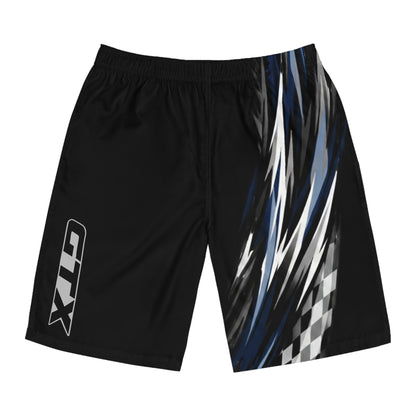 Men's GTX Performance Racing Splash Board Shorts — Quick-Dry Surf & Swim Trunks Dark Navy Blue
