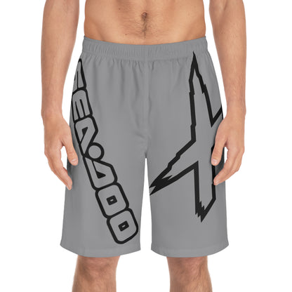Men's X-Team Performance Board Shorts Loud— Beach Swim Trunks Grey