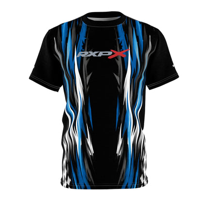 SeaDoo X-Team Racing Graphic Tee — Gulfstream Blue & Black All-Over Print
