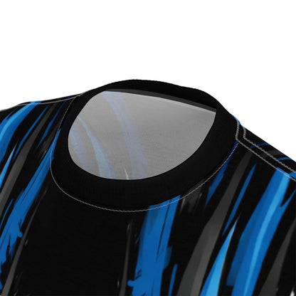 SeaDoo X-Team Racing Graphic Tee — Gulfstream Blue & Black All-Over Print
