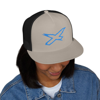 SeaDoo X-Team Performance Embroidered Trucker Cap — Mesh 5-Panel Hat Gulfstream Blue