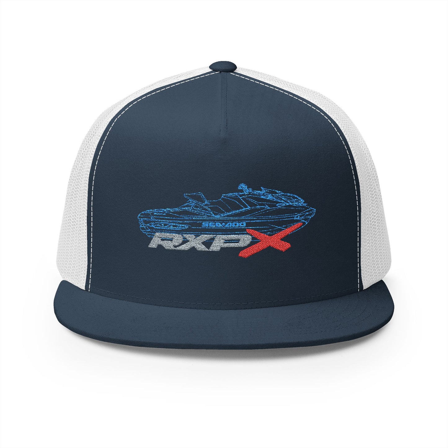 Sea-Doo RXPX Outline Embroidered Trucker Hat — Silhouette Blue