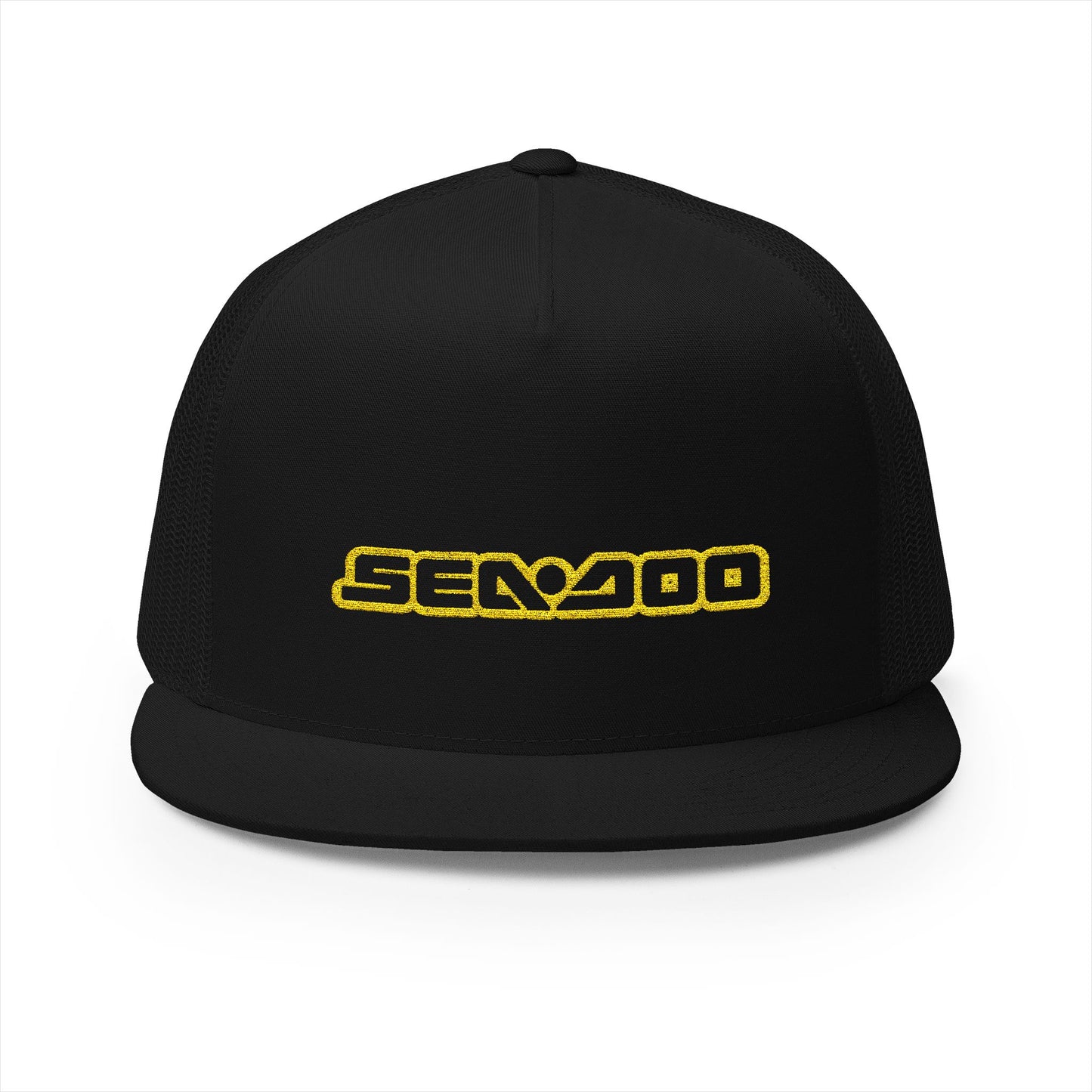 Sea-Doo Embroidered Trucker Hat — Retro Watersports Cap Yellow
