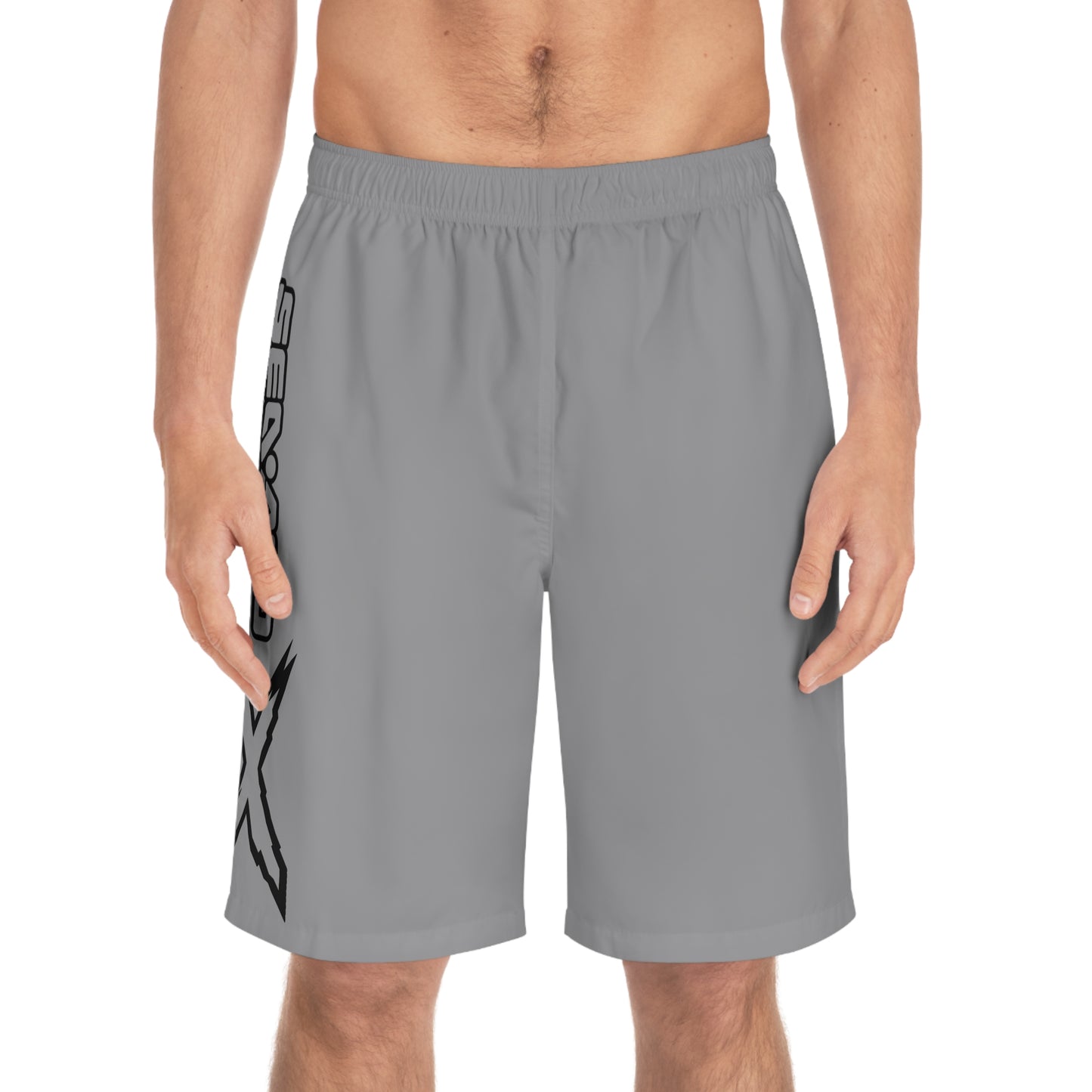 Men's X-Team Performance Board Shorts — Beach Swim Trunks Grey