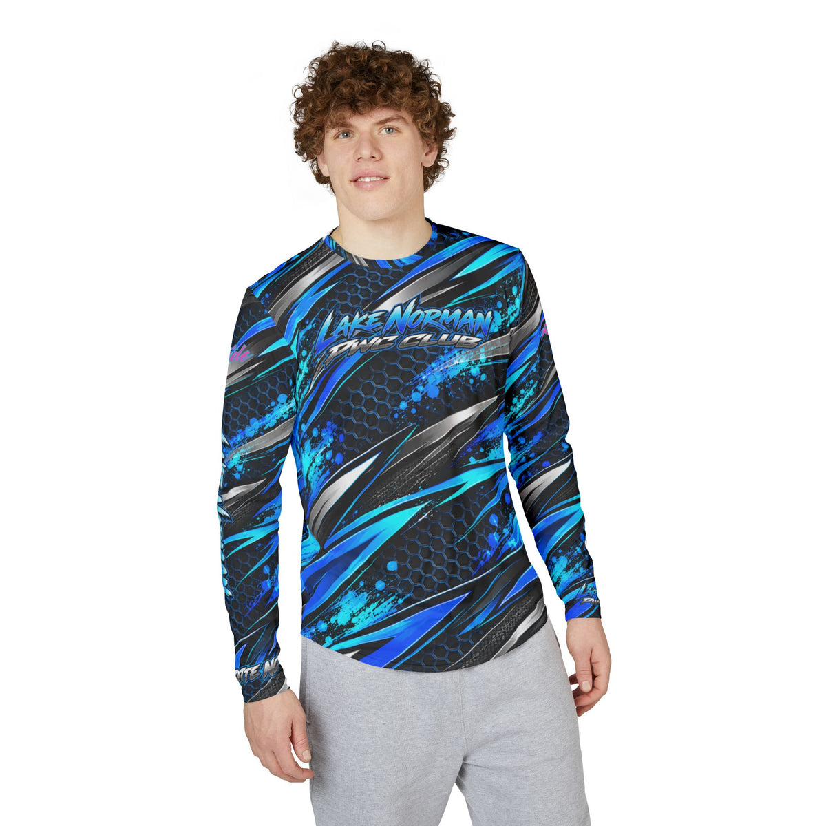 Lake Norman PWC Club Performance UV Long Sleeve Shirt Blue