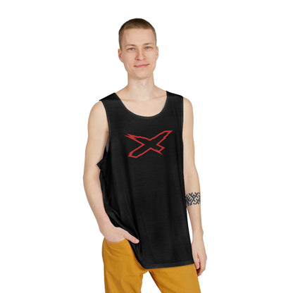 Men's X-Team Black Tank Top — Minimal Everyday Muscle Tank Red