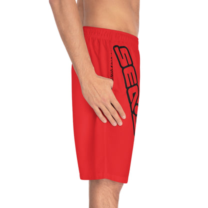 Men's X-Team Performance Board Shorts Loud— Beach Swim Trunks Red