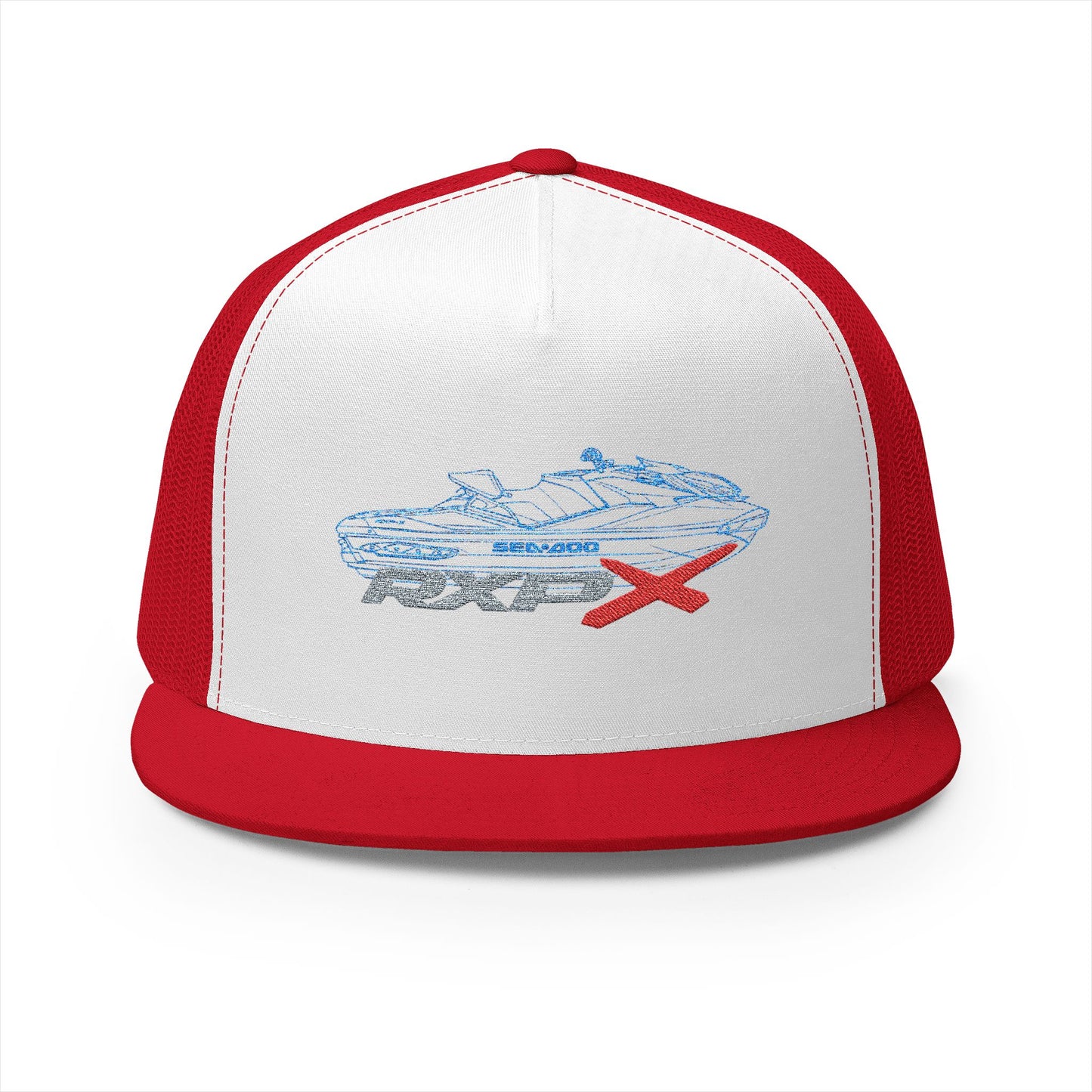 Sea-Doo RXPX Outline Embroidered Trucker Hat — Silhouette Blue