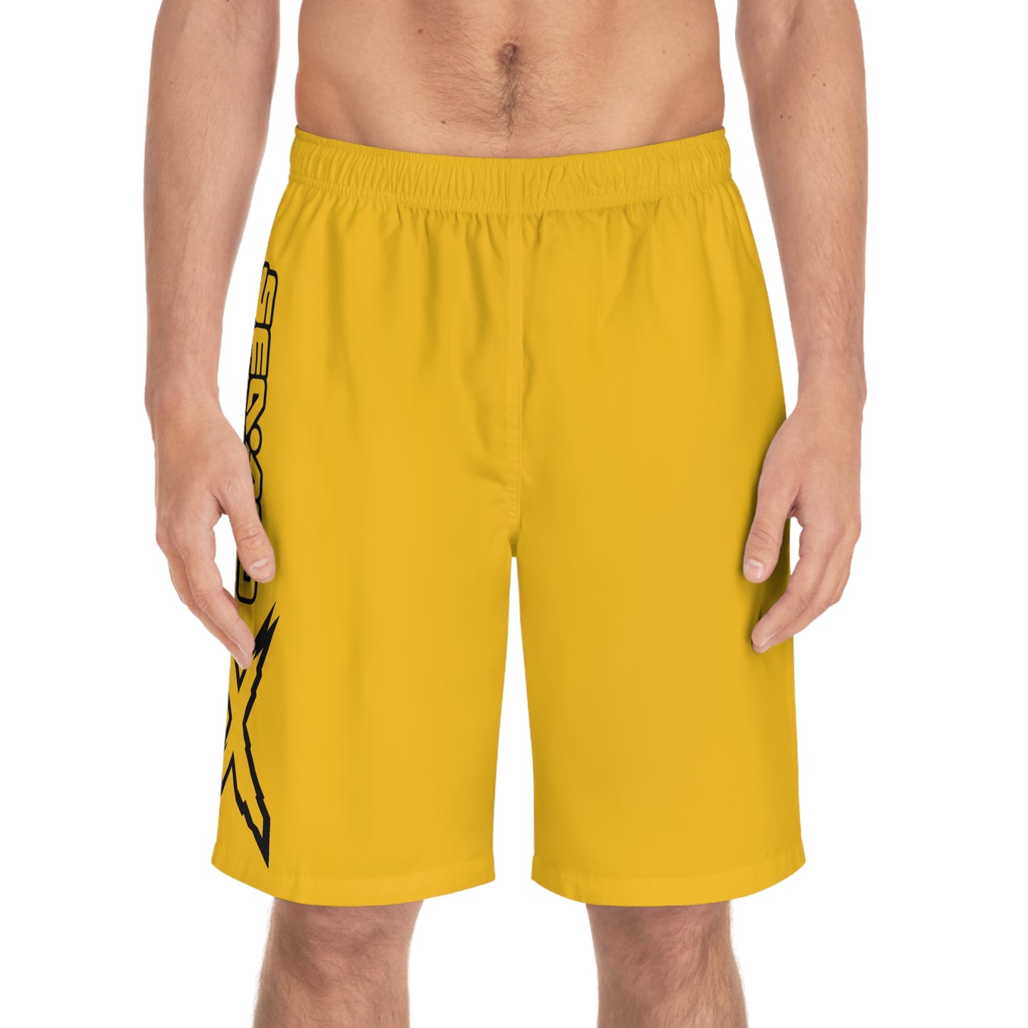 Men's X-Team Performance Board Shorts — Beach Swim Trunks Millenium Yellow