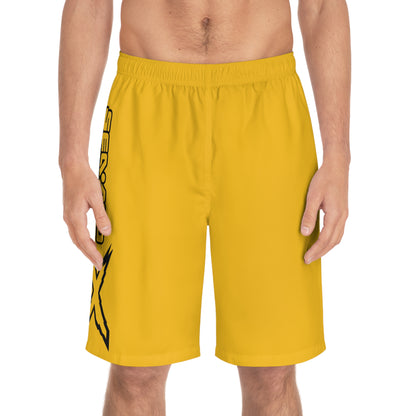 Men's X-Team Performance Board Shorts — Beach Swim Trunks Millenium Yellow