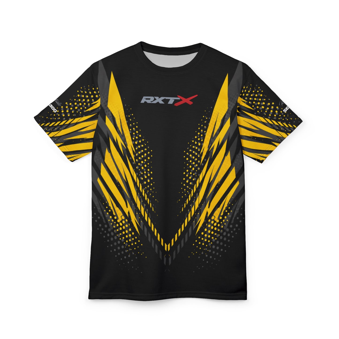 SeaDoo RXTX X-Team Cyber Racing Dri Fit Tee — Millenium Yellow Grey & Black All-Over Print