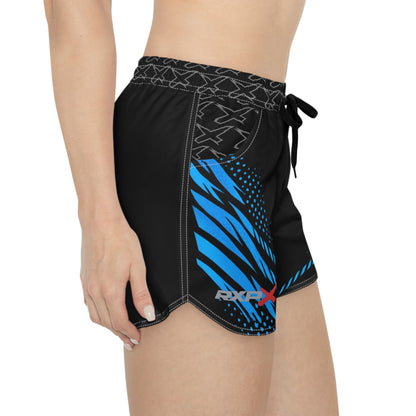 SeaDoo RXPX X-Team Women's Athletic Shorts — Dynamic Stripe Swim Shorts Gulfstream Blue