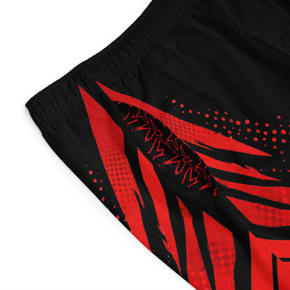 SeaDoo RXPX X-Team Men's Black & Red Racing Board Shorts — Athletic Swim Trunks