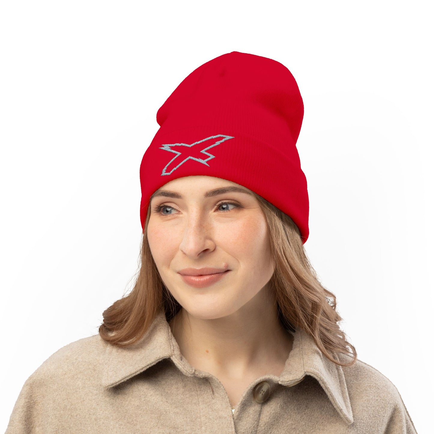 X-Team Knit Beanie — Embroidered Winter Hat Steel Grey