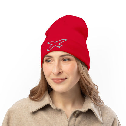 X-Team Knit Beanie — Embroidered Winter Hat Steel Grey