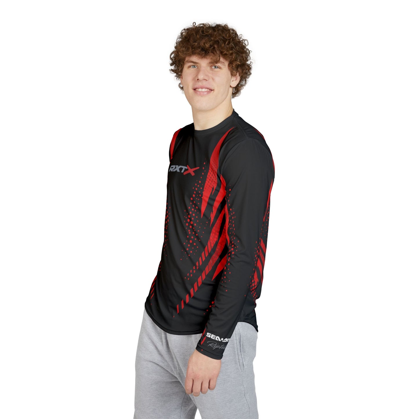 Men's SeaDoo RXTX X-Team Performance UPF Protection UV Long Sleeve Shirt — Red