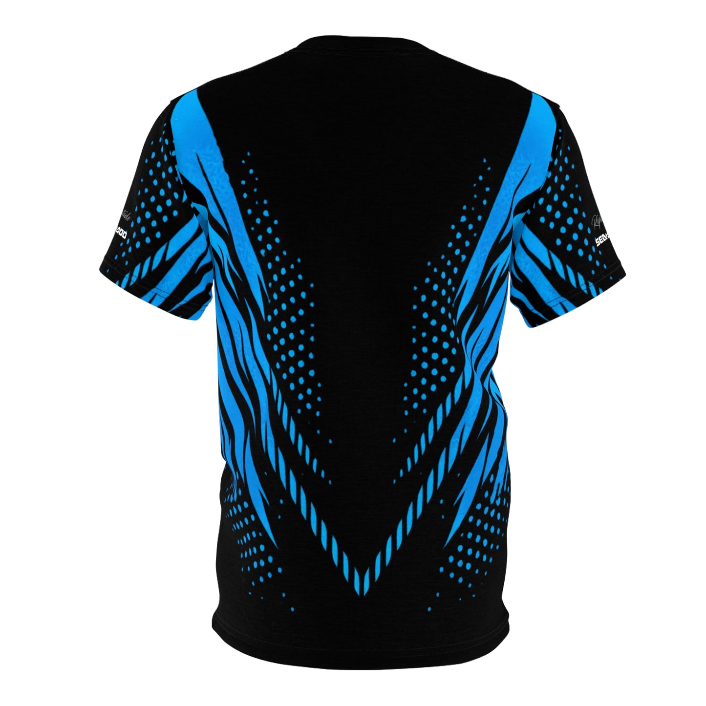 SeaDoo RXTX X-Team Cyber Racing Dri Fit Tee — Gulfstream Blue & Black All-Over Print
