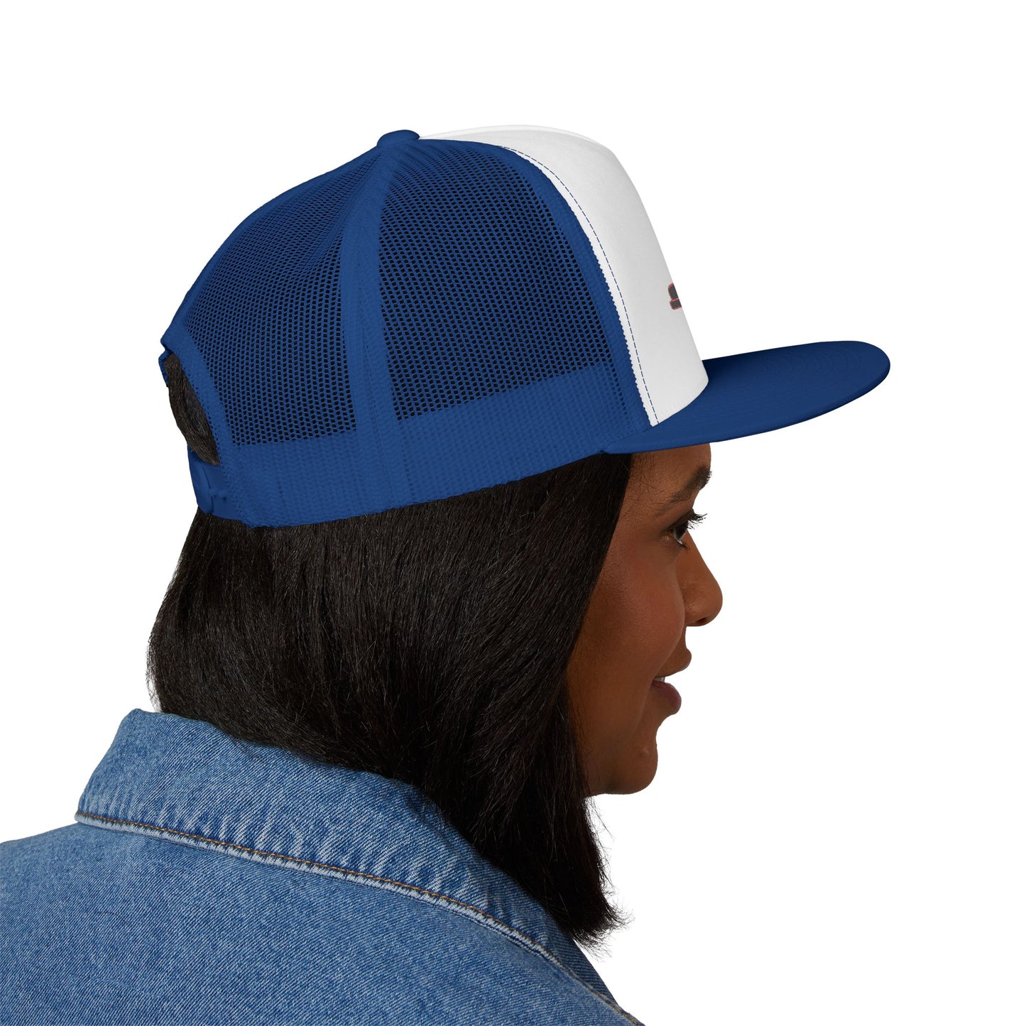 SeaDoo Performance Embroidered Trucker Cap — Mesh 5-Panel Hat Red Outline