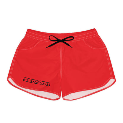 SeaDoo Performance Swim Shorts Women's Beach Riding Shorts Red
