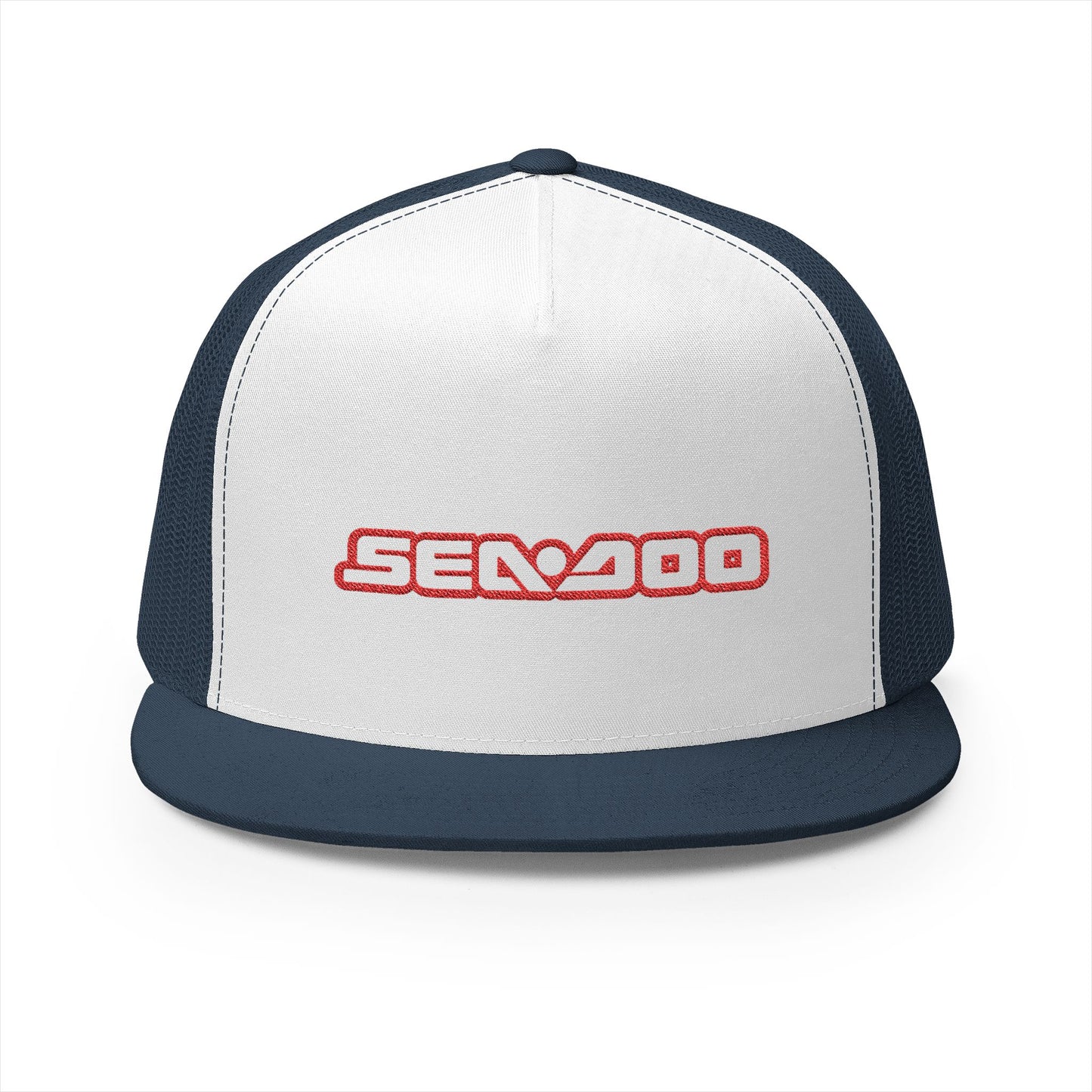 Sea-Doo Embroidered Trucker Hat — Retro Watersports Cap Red