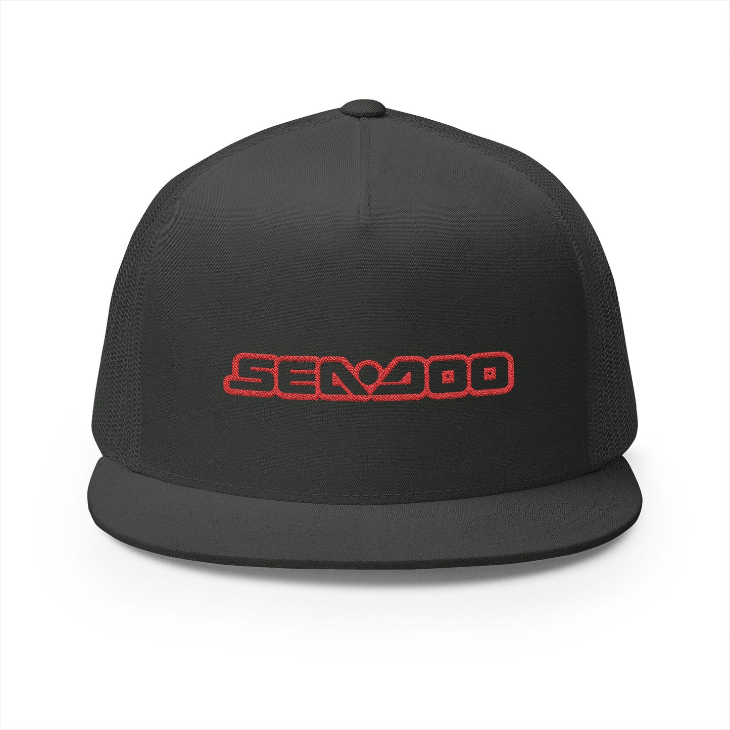 Sea-Doo Embroidered Trucker Hat — Retro Watersports Cap Red