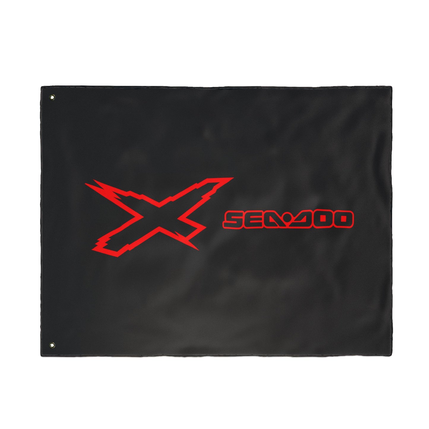 Sea‑Doo X Performance Flag — Double‑Sided Black & Red PWC Banner