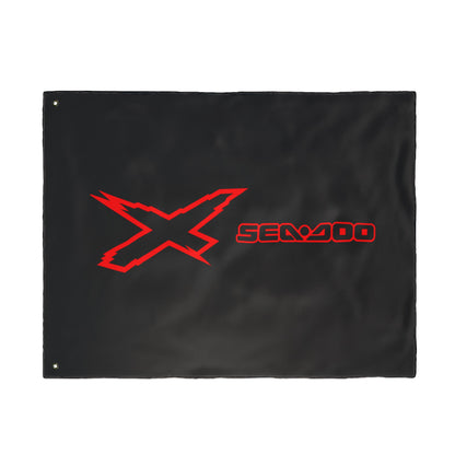 Sea‑Doo X Performance Flag — Double‑Sided Black & Red PWC Banner