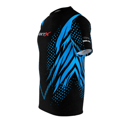 SeaDoo RXTX X-Team Cyber Racing Dri Fit Tee — Gulfstream Blue & Black All-Over Print