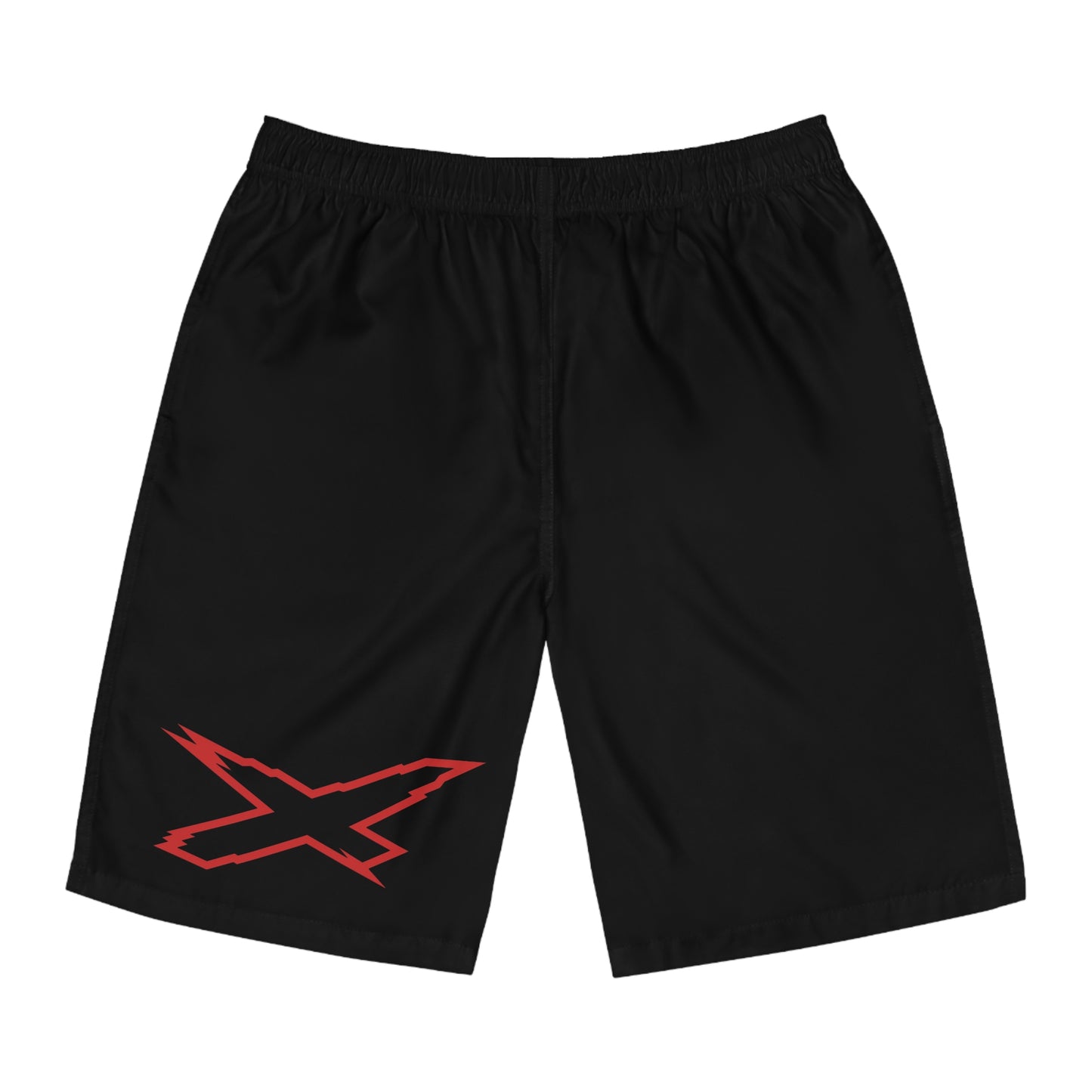 Men's X-Team Performance Board Shorts — Beach Swim Trunks Red/Black