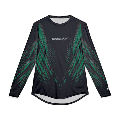 Men's SeaDoo RXPX X-Team Performance UPF Protection UV Long Sleeve Shirt — Apex Racing Green & Carbon Fiber