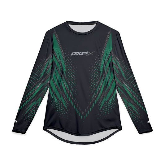 Men's SeaDoo RXPX X-Team Performance UPF Protection UV Long Sleeve Shirt — Apex Racing Green & Carbon Fiber