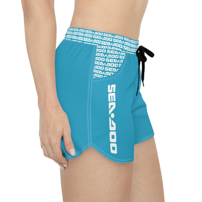 SeaDoo Performance Swim Shorts Women's Beach Riding Shorts Turquoise - Vert