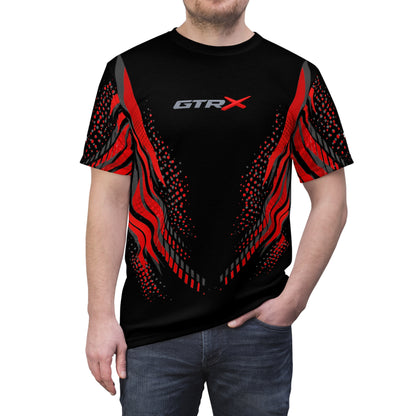 SeaDoo GTRX X-Team Cyber Racing Dri Fit Tee — Grey Red & Black All-Over Print