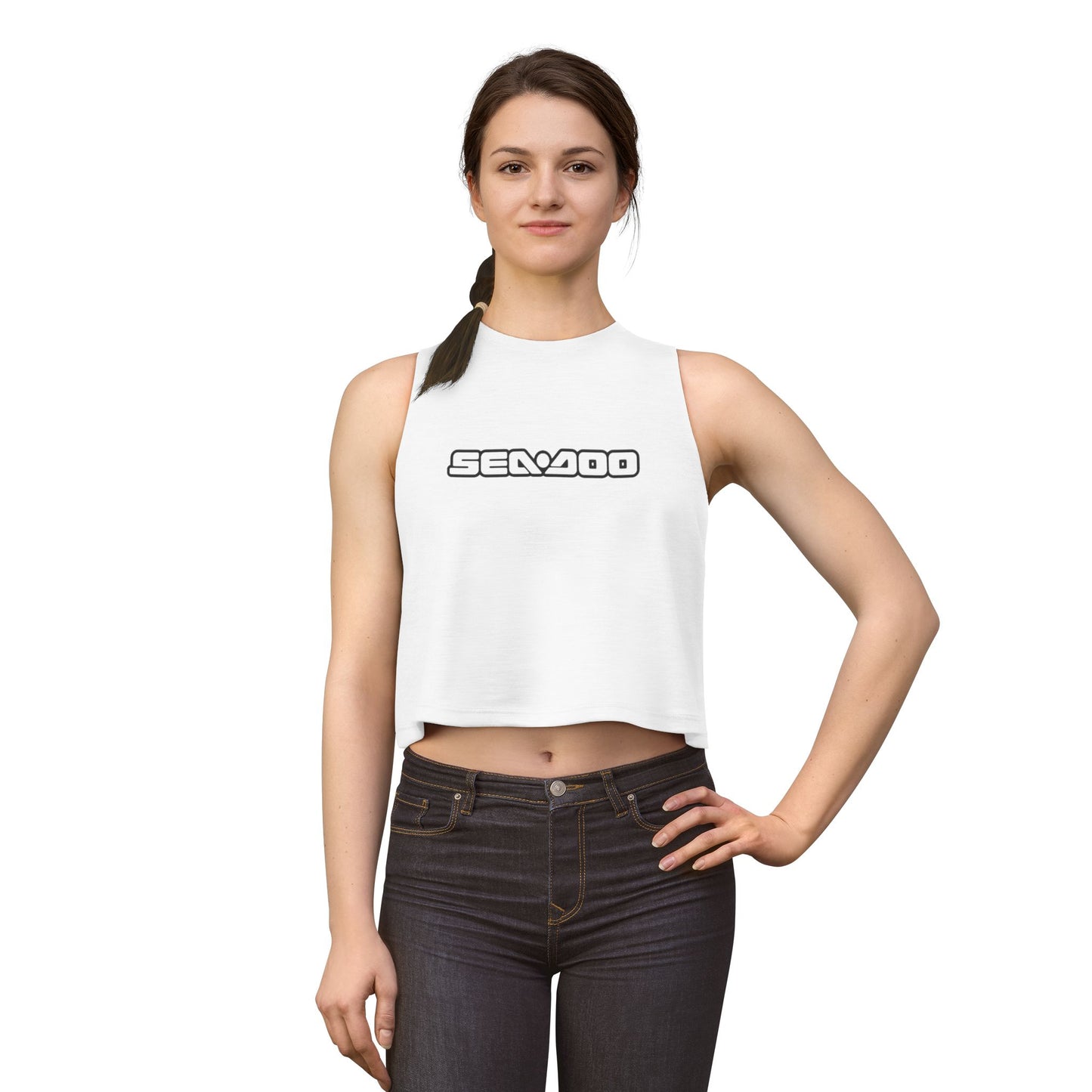 Sea-Doo Crop Top — Retro Watersports Logo Tank for Women