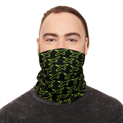 X-Team Performance UPF Pattern Neck Gaiter Face Mask Cover Manta Green/Black