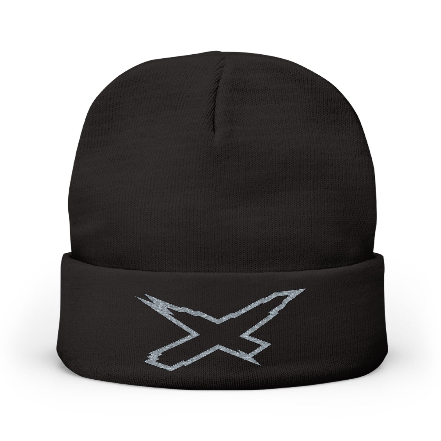X-Team Knit Beanie — Embroidered Winter Hat Steel Grey