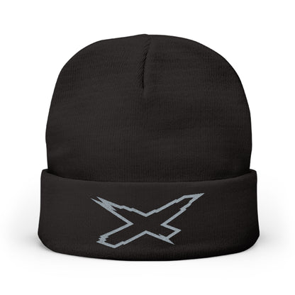 X-Team Knit Beanie — Embroidered Winter Hat Steel Grey