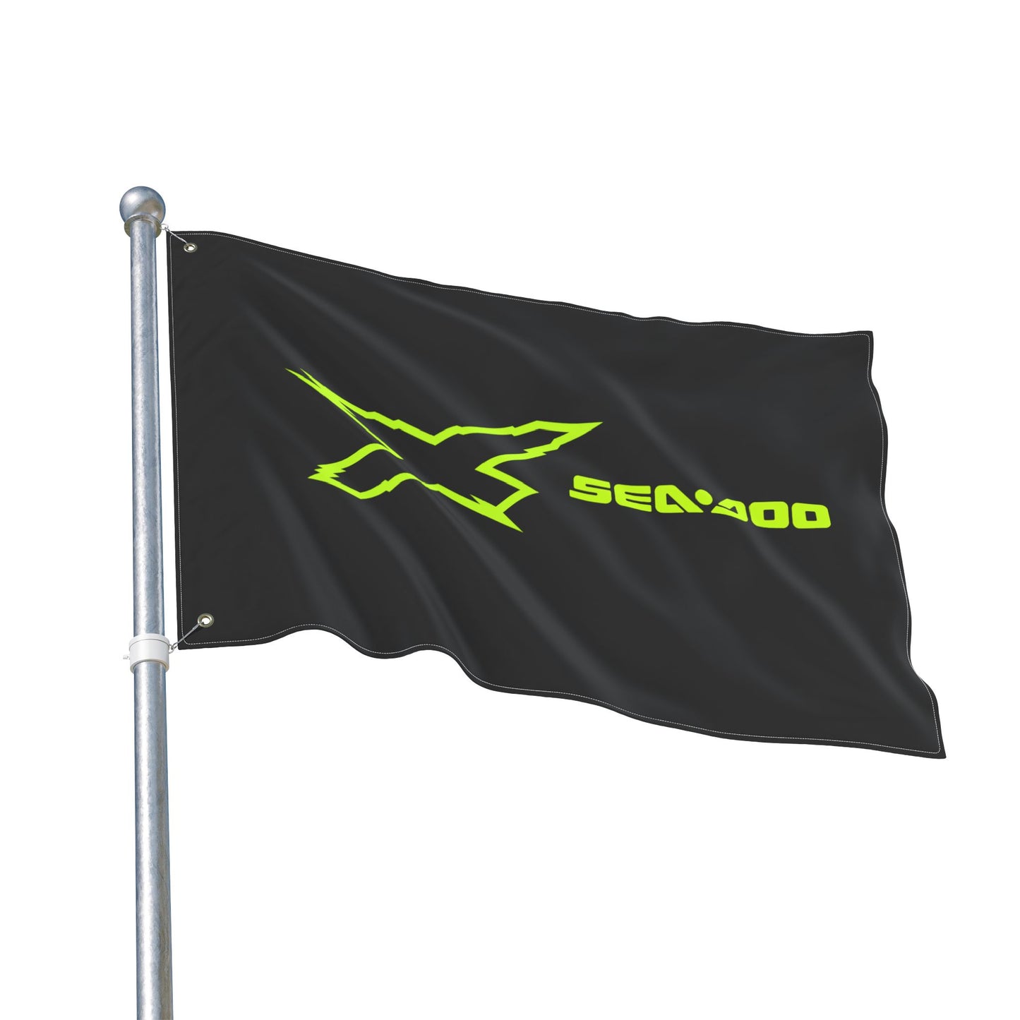 Sea‑Doo X-Team Performance Flag — Double‑Sided Manta Green Watersports Banner
