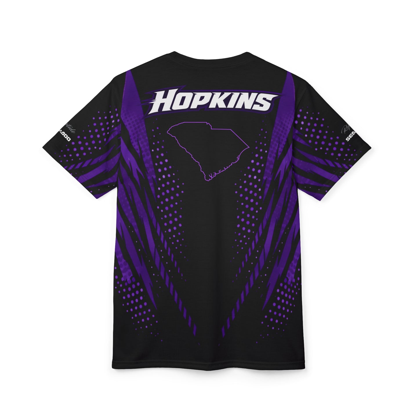 SeaDoo RXTX Cyber Racing Dri Fit Tee — Midnight Purple & Black All-Over Print
