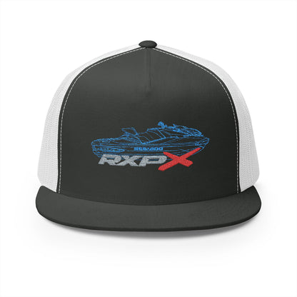 Sea-Doo RXPX Outline Embroidered Trucker Hat — Silhouette Blue